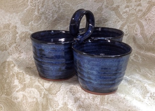 bluejean pottery by Debra Ocepek, condiment server