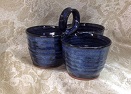 Condiment Server in Blue Jean glaze made by Debra Ocepek of Ocepek Pottery